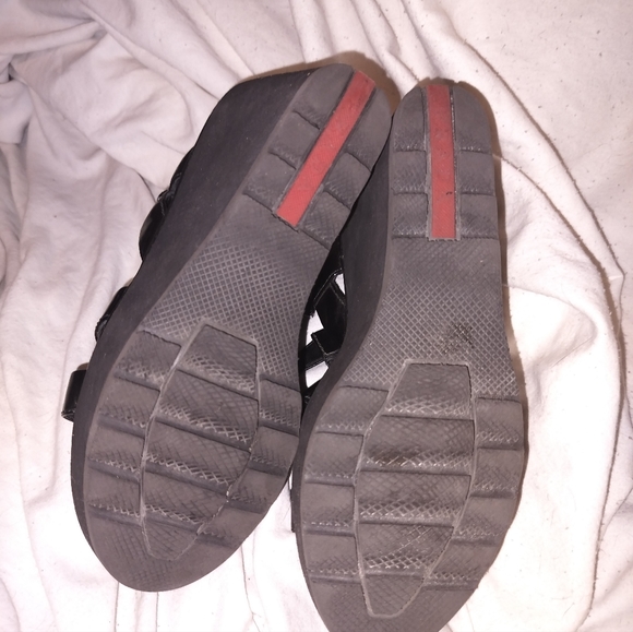 Prada Black Caged Patent Wedges. Sz 38.5 - Picture 9 of 10